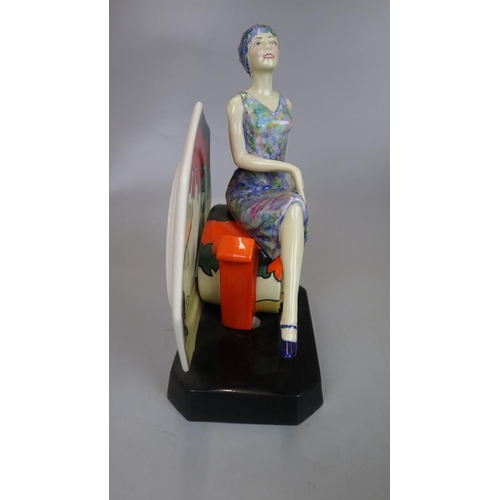 155 - Peggy Davies L/E figurine - Tea with Clarice Cliff by Kevin Francis