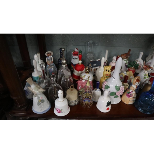 176 - Collection of glass & porcelain bell's