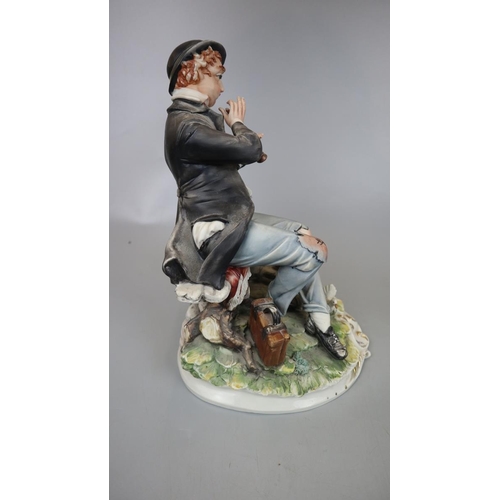 184 - Capodimonte figurine together with a Royal Worcester boy figurine