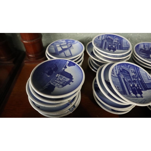 188 - Collection of small Copenhagen blue & white plates