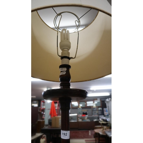 192 - Mahogany standard lamp