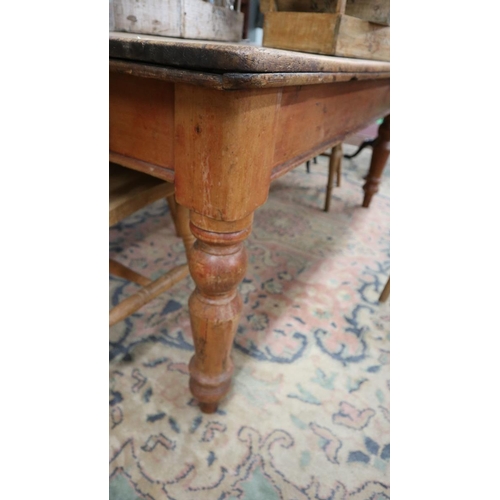 280 - Antique pine farmhouse table - Approx size: L: 163cm W: 89cm H: 70cm