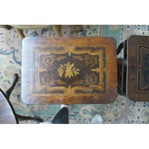 342 - Near pair of early inlaid side tables