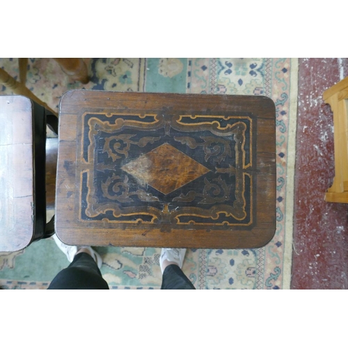 342 - Near pair of early inlaid side tables