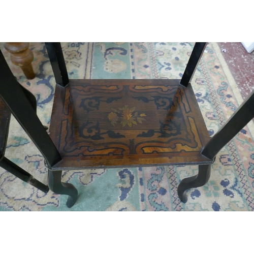 342 - Near pair of early inlaid side tables