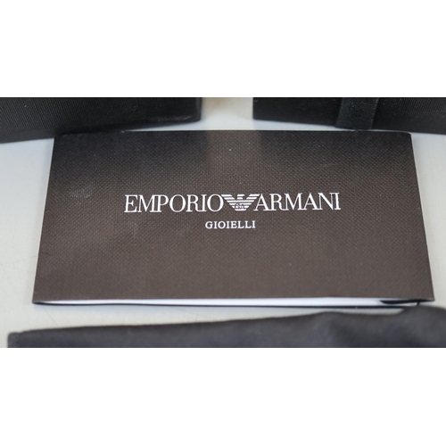 63 - Pair of Armani cufflinks in box with COA