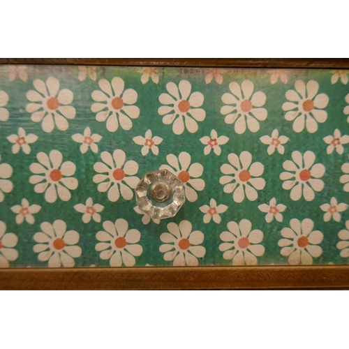 374 - Vintage floral chest of drawers