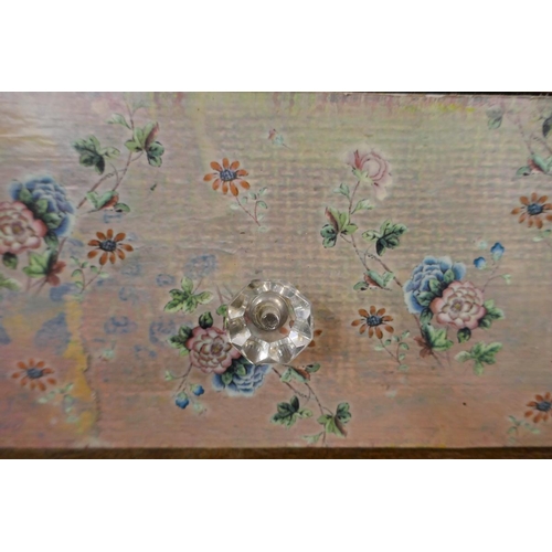 374 - Vintage floral chest of drawers