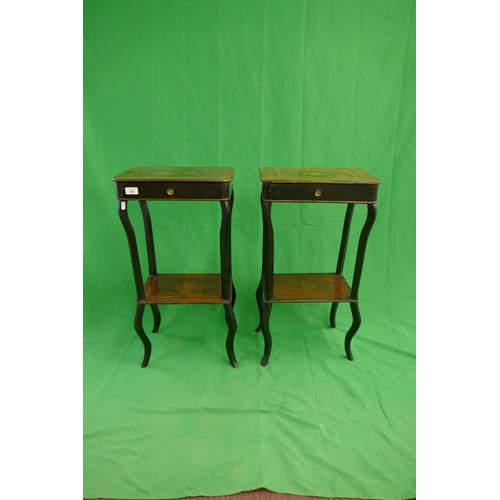 342 - Near pair of early inlaid side tables