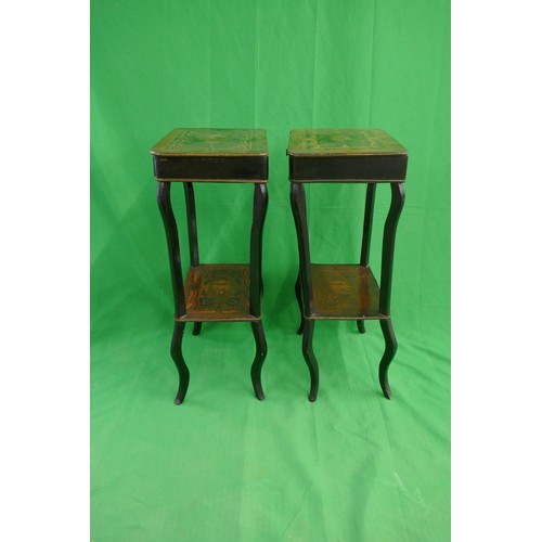 342 - Near pair of early inlaid side tables