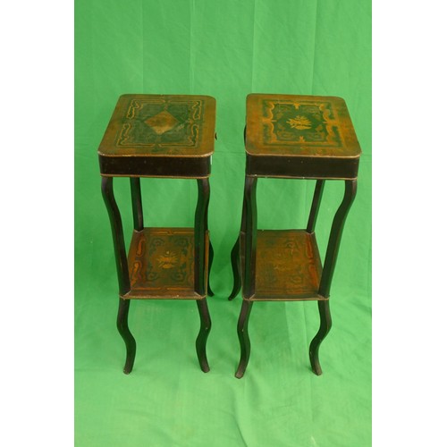 342 - Near pair of early inlaid side tables