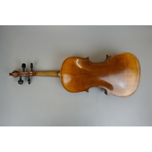 402 - Collection of violins A/F along with sheet music