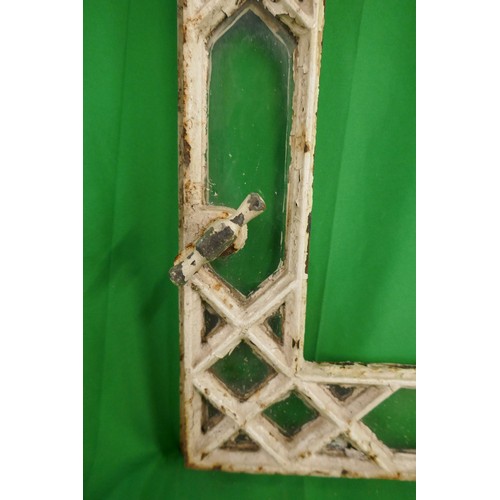 439 - Pair of cast-iron-framed windows - Approx size: 40cm x 108cm