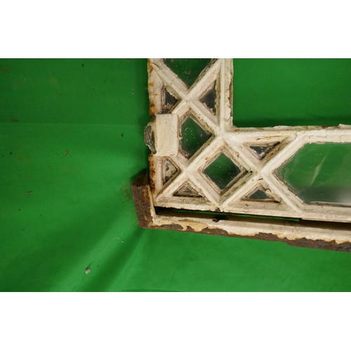 439 - Pair of cast-iron-framed windows - Approx size: 40cm x 108cm