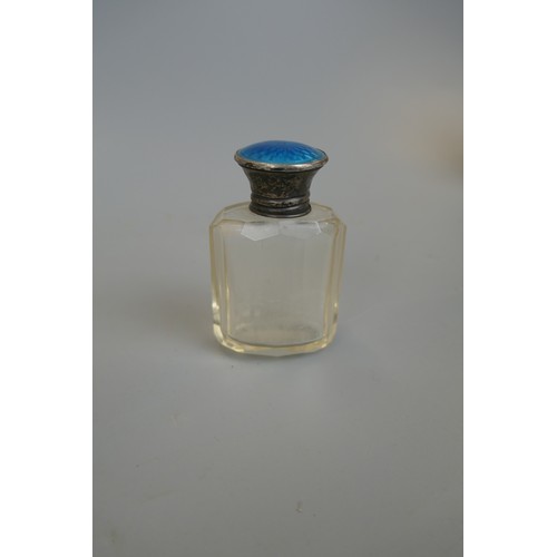 99 - Scent Bottles to include Chinese and Scent Bottle lids of Sterling Silver with Enamel