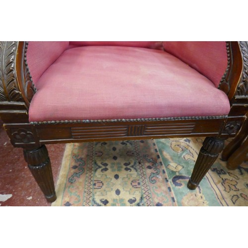 428 - Pair of William IV style armchairs