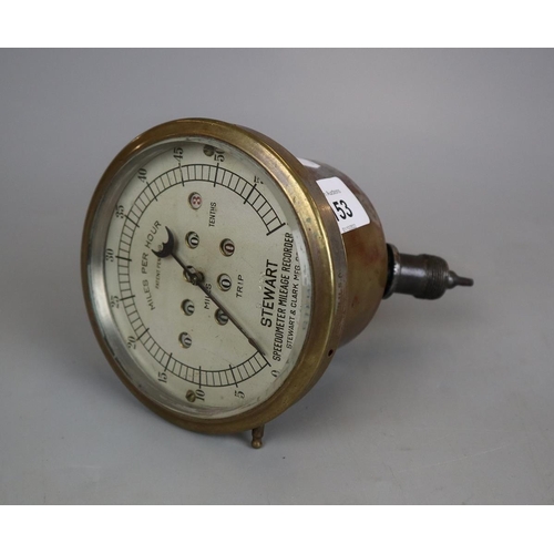 153 - Early brass Stewart London speedometer