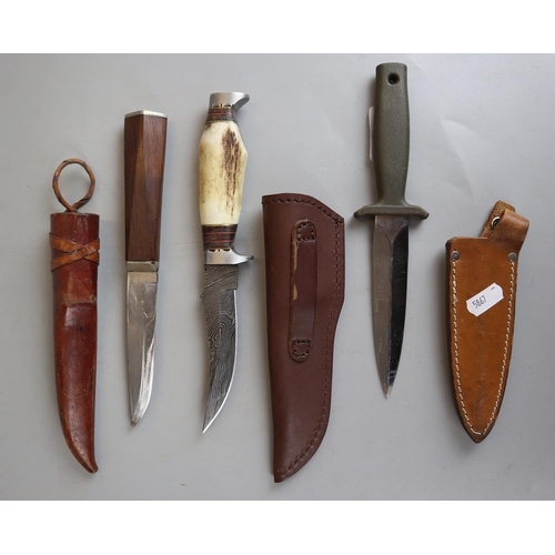 177 - Three sheath knives