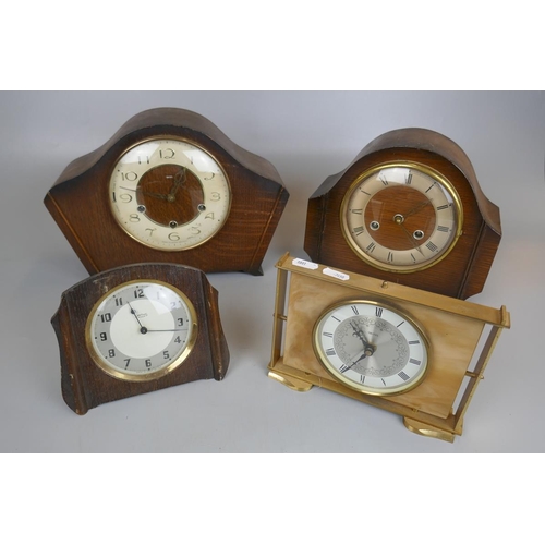 222 - Collection of four Smiths clocks - 3 mechanical and one quartz