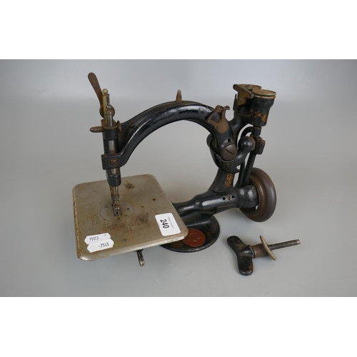 240 - Wilcox and Gibbs antique sewing machine