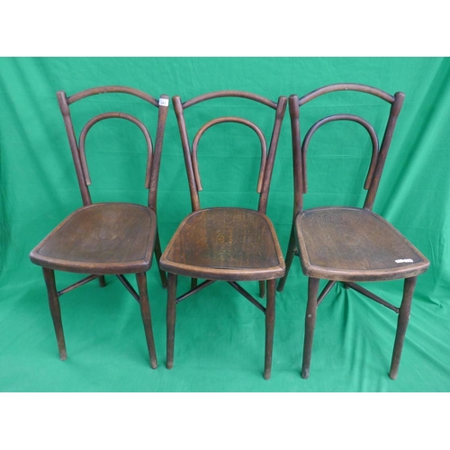 243 - Pair of bentwood dining chairs and another A/F