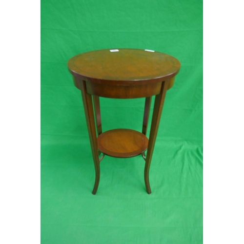 256 - Inlaid mahogany 2 tier table