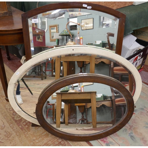 261 - 3 vintage mirrors