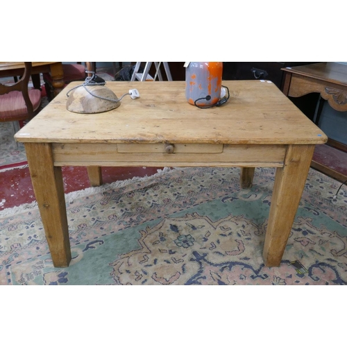 298 - Antique pine dining table - Approx size: L: 122cm W: 86cm H: 72cm