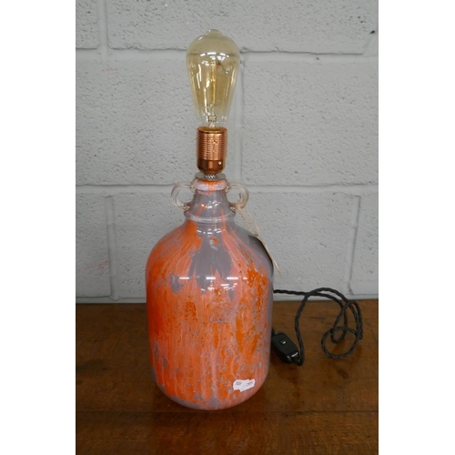 300 - Unusual demijohn table lamp