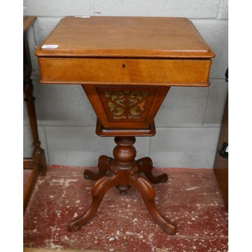 305 - Victorian walnut sewing table