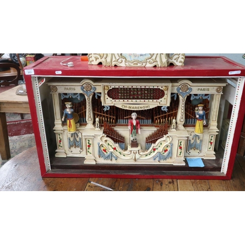 311 - Gavioli inspired model fairground organ – Approx size W: 94cm D: 33cm H: 54cm