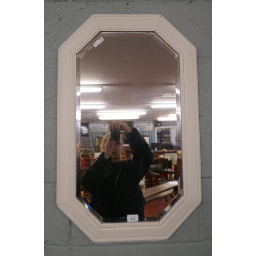 317 - Antique bevel glass mirror