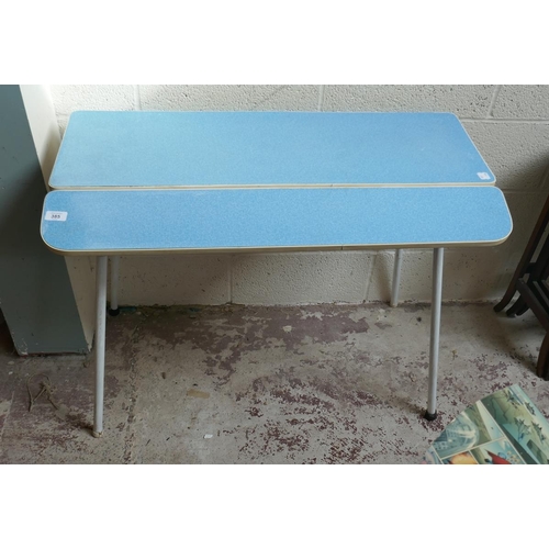 385 - Retro Formica top drop leaf table