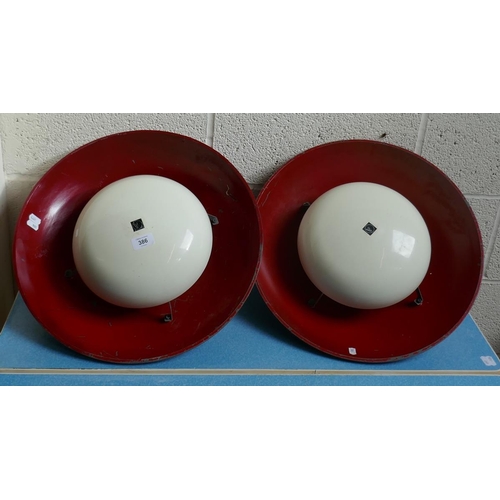 386 - Pair of vintage Toa PE-164 pendant speakers