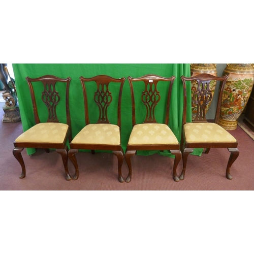 424 - Set of 4 mahogany dining chairs