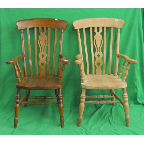 426 - Pair of country kitchen armchairs