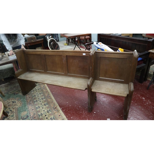 434 - Oak pew - Approx length: 202cm