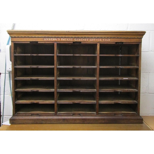 435 - Amberg’s Patent Cabinet Letter File - Approx size W: 114cm D: 35cm H: 79cm