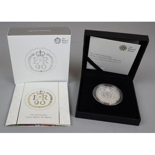 77 - The 90th Birthday of Her Majesty The Queen (2016) UK £5 silver proof coin