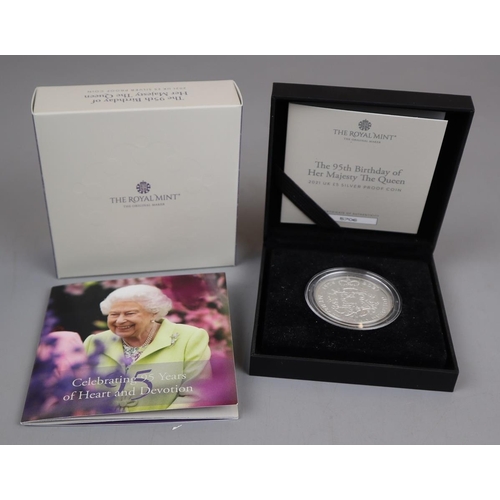 80 - The 95th Birthday of Her Majesty The Queen (2021) UK £5 silver proof coin