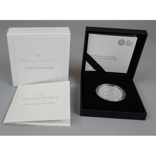 81 - The Platinum Wedding Anniversary (2017) UK £5 silver proof coin