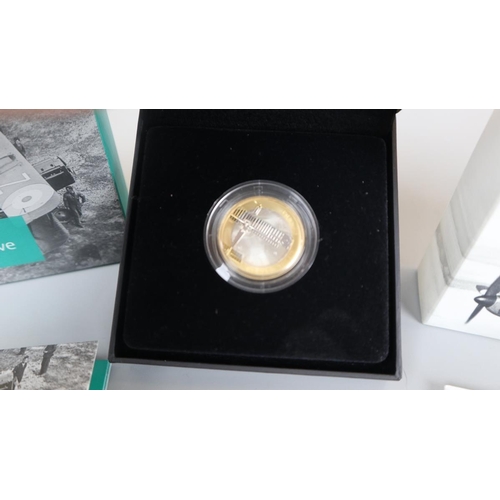 106 - WWI Aviation 2017 £2 silver proof coin, 75th anniversary of VE day 2020 £2 silver proof coin & 7... 