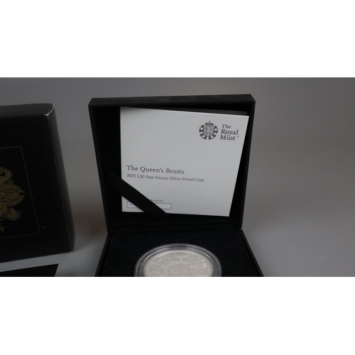 116 - The Queen's Beasts Completer Coin (2021) 1 ounce silver proof coin