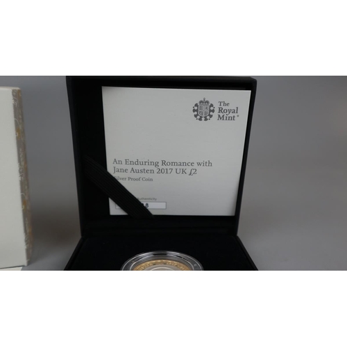 117 - Enduring Romance with Jane Austen £2 silver proof coin