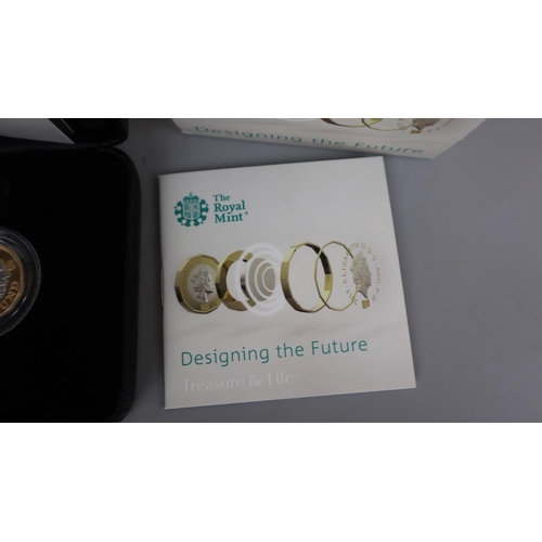 118 - The Last 'Round Pound' (2016) £1 silver proof coin together with Nations of The Crown (2017) £1 silv... 