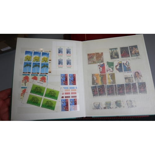 132 - Stamps - Australia in 4 albums and stock book