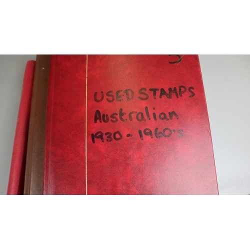 132 - Stamps - Australia in 4 albums and stock book