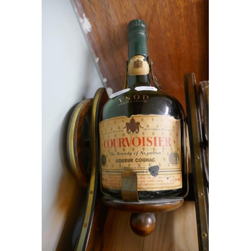 134 - 2 vintage bottles of Dimple whisky in original boxes (levels good) together with Corvorsier brandy m... 