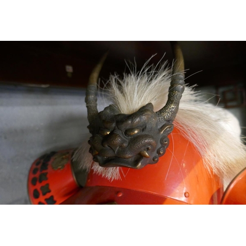 148 - Japanese Samurai Takeda shingin cabuto (helmet) and manpo (mask)