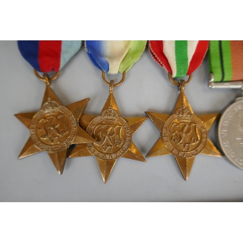 203 - 5 WWII medals together with minature bar